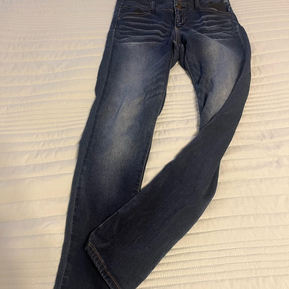 LEI Dark Blue Skinny women's Jean jeggings junior  jsize 9